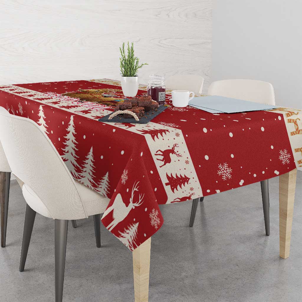 Sweden Christmas Tablecloth God Jul Nordic Julbock - Wonder Print Shop