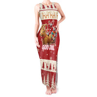 Sweden Christmas Tank Maxi Dress God Jul Nordic Julbock - Wonder Print Shop