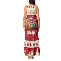 Sweden Christmas Tank Maxi Dress God Jul Nordic Julbock - Wonder Print Shop