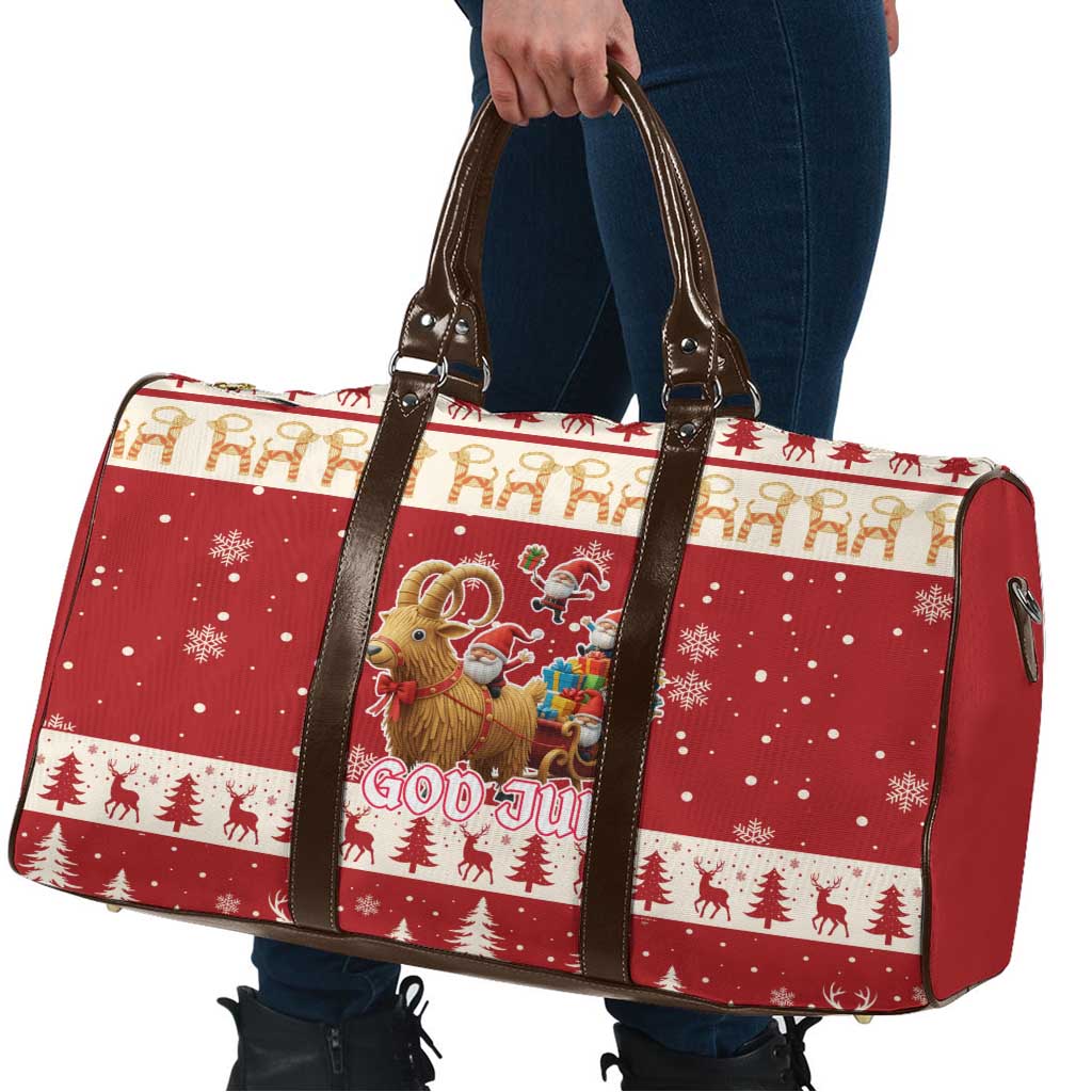 Sweden Christmas Travel Bag God Jul Nordic Julbock - Wonder Print Shop