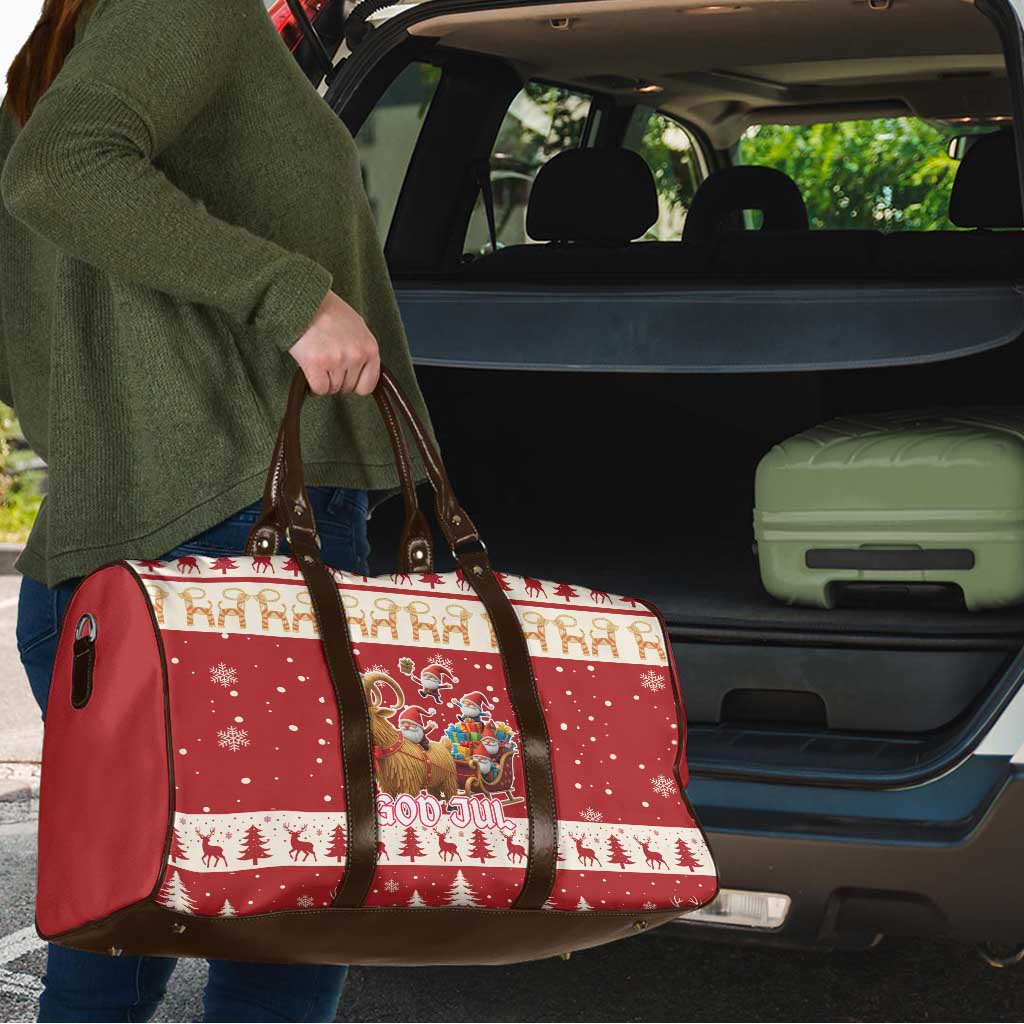 Sweden Christmas Travel Bag God Jul Nordic Julbock - Wonder Print Shop