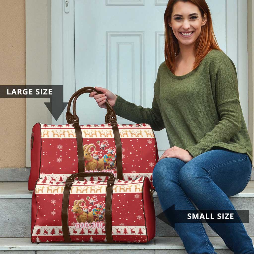 Sweden Christmas Travel Bag God Jul Nordic Julbock - Wonder Print Shop