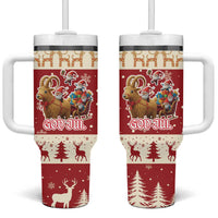 Sweden Christmas Tumbler With Handle God Jul Nordic Julbock - Wonder Print Shop
