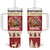 Sweden Christmas Tumbler With Handle God Jul Nordic Julbock - Wonder Print Shop