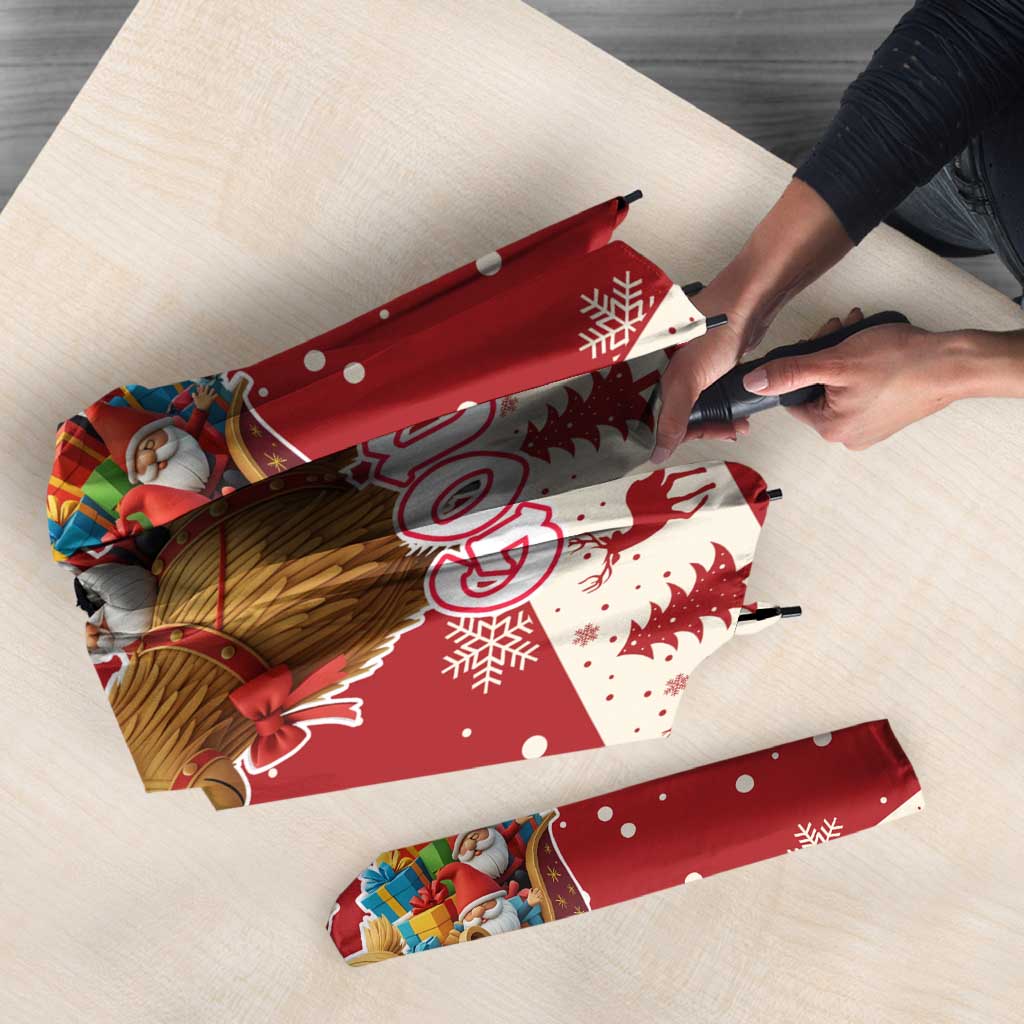 Sweden Christmas Umbrella God Jul Nordic Julbock - Wonder Print Shop