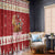 Sweden Christmas Window Curtain God Jul Nordic Julbock - Wonder Print Shop