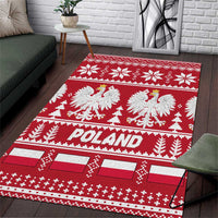 Poland Christmas Area Rug Emblem With Flag Style - Wonder Print Shop