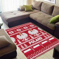 Poland Christmas Area Rug Emblem With Flag Style - Wonder Print Shop