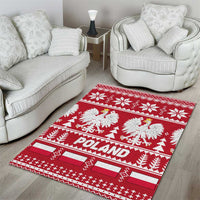 Poland Christmas Area Rug Emblem With Flag Style - Wonder Print Shop