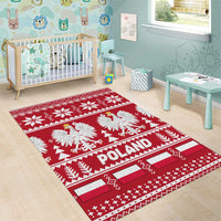 Poland Christmas Area Rug Emblem With Flag Style - Wonder Print Shop
