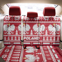Poland Christmas Back Car Seat Cover Emblem With Flag Style - Wonder Print Shop