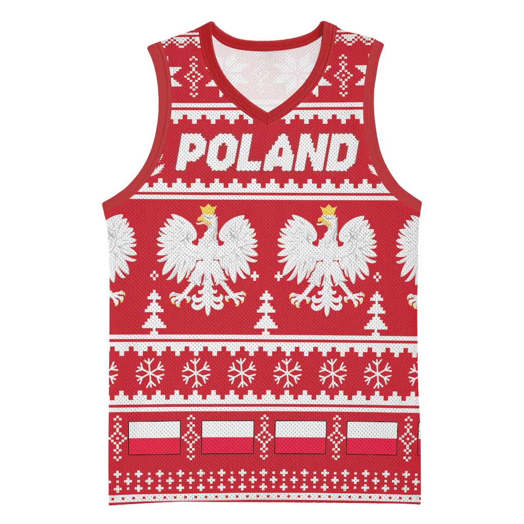 Poland Christmas Basketball Jersey Emblem With Flag Style - Wonder Print Shop
