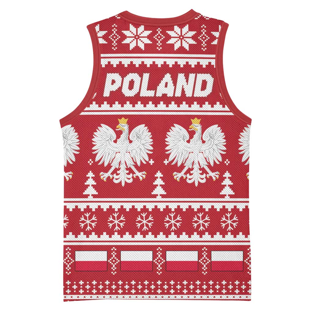 Poland Christmas Basketball Jersey Emblem With Flag Style - Wonder Print Shop