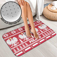 Poland Christmas Bathroom Set Emblem With Flag Style - Wonder Print Shop