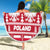 Poland Christmas Beach Blanket Emblem With Flag Style - Wonder Print Shop