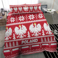 Poland Christmas Bedding Set Emblem With Flag Style - Wonder Print Shop