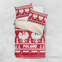 Poland Christmas Bedding Set Emblem With Flag Style - Wonder Print Shop