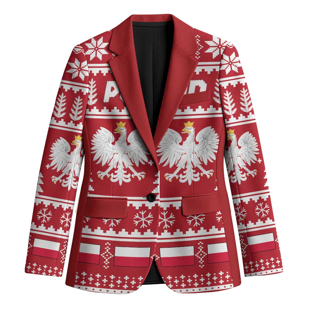 Poland Christmas Blazer Emblem With Flag Style - Wonder Print Shop