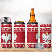 Poland Christmas 4 in 1 Can Cooler Tumbler Emblem With Flag Style - Wonder Print Shop