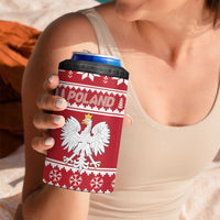 Poland Christmas 4 in 1 Can Cooler Tumbler Emblem With Flag Style - Wonder Print Shop