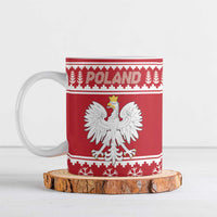 Poland Christmas Ceramic Mug Emblem With Flag Style - Wonder Print Shop