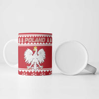 Poland Christmas Ceramic Mug Emblem With Flag Style - Wonder Print Shop