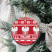 Poland Christmas Ceramic Ornament Emblem With Flag Style - Wonder Print Shop