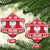Poland Christmas Ceramic Ornament Emblem With Flag Style - Wonder Print Shop