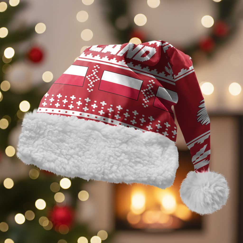 Poland Christmas Santa Hat Emblem With Flag Style - Wonder Print Shop