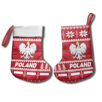 Poland Christmas Stocking Emblem With Flag Style - Wonder Print Shop