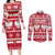 Poland Christmas Couples Matching Long Sleeve Bodycon Dress and Long Sleeve Button Shirt Emblem With Flag Style - Wonder Print Shop