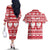Poland Christmas Couples Matching Off The Shoulder Long Sleeve Dress and Hawaiian Shirt Emblem With Flag Style - Wonder Print Shop