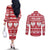 Poland Christmas Couples Matching Off The Shoulder Long Sleeve Dress and Long Sleeve Button Shirt Emblem With Flag Style - Wonder Print Shop