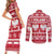 Poland Christmas Couples Matching Short Sleeve Bodycon Dress and Long Sleeve Button Shirt Emblem With Flag Style - Wonder Print Shop