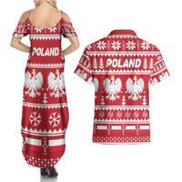Poland Christmas Couples Matching Summer Maxi Dress and Hawaiian Shirt Emblem With Flag Style - Wonder Print Shop