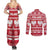 Poland Christmas Couples Matching Summer Maxi Dress and Long Sleeve Button Shirt Emblem With Flag Style - Wonder Print Shop