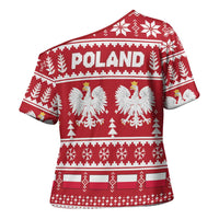 Poland Christmas Cross Shoulder Shirt Emblem With Flag Style - Wonder Print Shop
