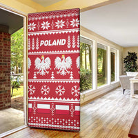 Poland Christmas Door Cover Emblem With Flag Style - Wonder Print Shop