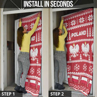 Poland Christmas Door Cover Emblem With Flag Style - Wonder Print Shop
