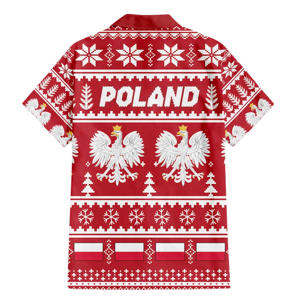 Poland Christmas Family Matching Mermaid Dress and Hawaiian Shirt Emblem With Flag Style - Wonder Print Shop