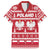 Poland Christmas Family Matching Off The Shoulder Long Sleeve Dress and Hawaiian Shirt Emblem With Flag Style - Wonder Print Shop