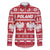 Poland Christmas Family Matching Off The Shoulder Long Sleeve Dress and Hawaiian Shirt Emblem With Flag Style - Wonder Print Shop