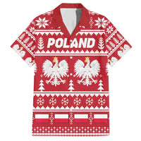 Poland Christmas Family Matching Short Sleeve Bodycon Dress and Hawaiian Shirt Emblem With Flag Style - Wonder Print Shop