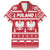 Poland Christmas Family Matching Short Sleeve Bodycon Dress and Hawaiian Shirt Emblem With Flag Style - Wonder Print Shop
