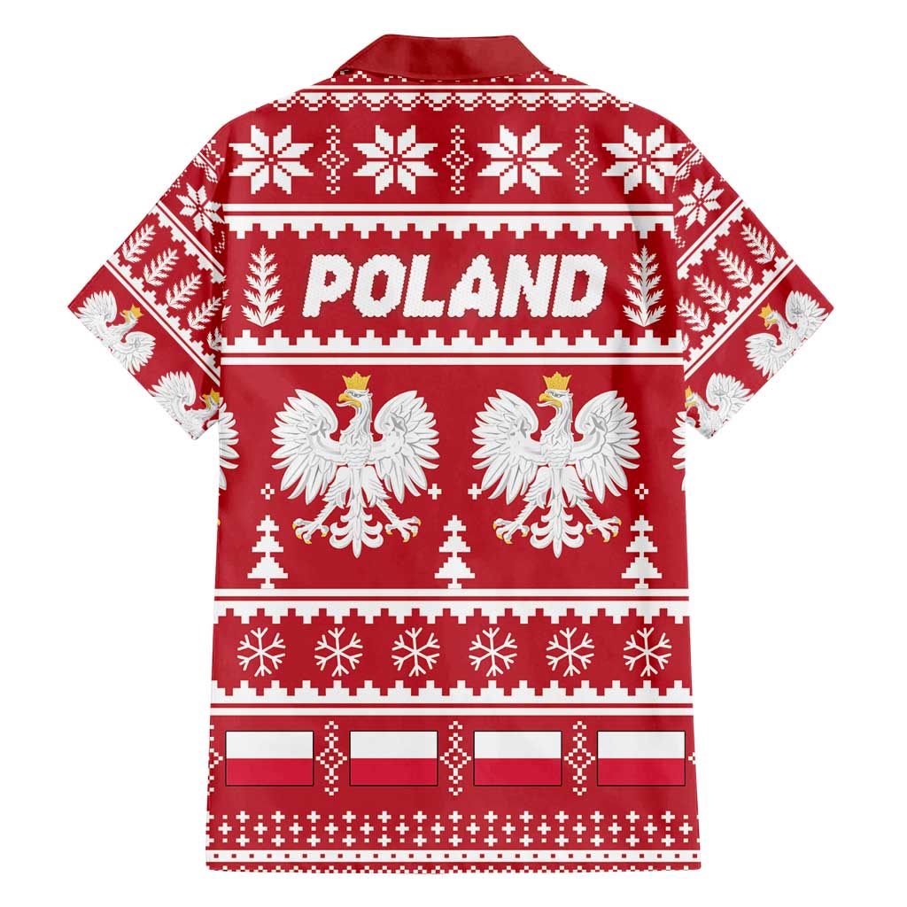 Poland Christmas Family Matching Tank Maxi Dress and Hawaiian Shirt Emblem With Flag Style - Wonder Print Shop