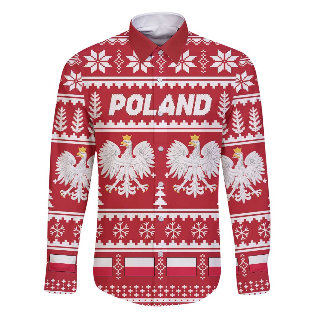 Poland Christmas Family Matching Tank Maxi Dress and Hawaiian Shirt Emblem With Flag Style - Wonder Print Shop