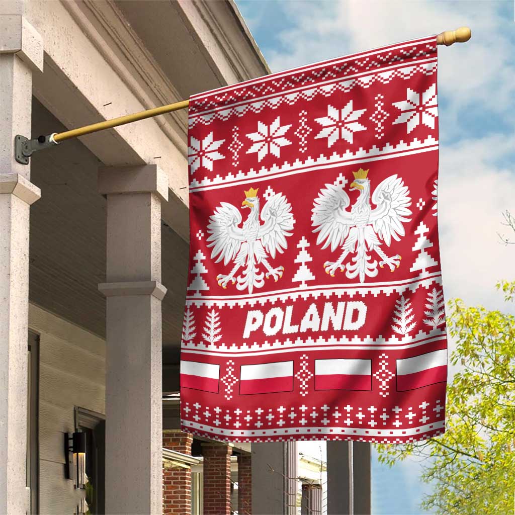 Poland Christmas Garden Flag Emblem With Flag Style - Wonder Print Shop