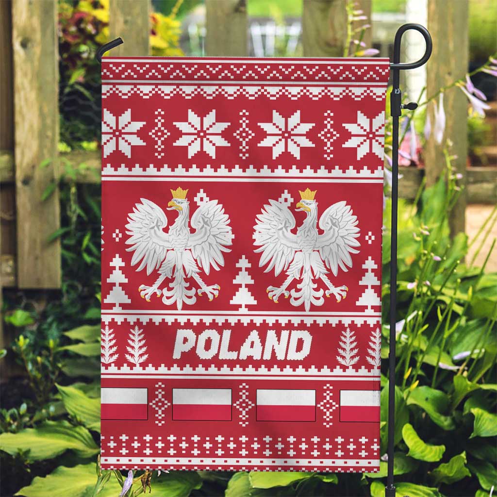 Poland Christmas Garden Flag Emblem With Flag Style - Wonder Print Shop