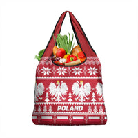 Poland Christmas Grocery Bag Emblem With Flag Style - Wonder Print Shop