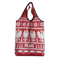 Poland Christmas Grocery Bag Emblem With Flag Style - Wonder Print Shop